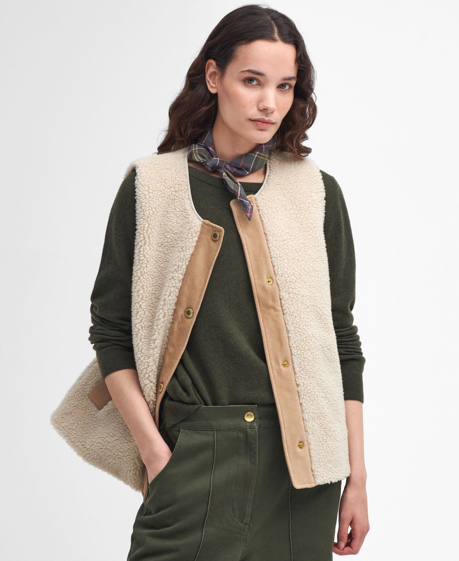Barbour Women's Dulsie Faux-Fur Vest Liner