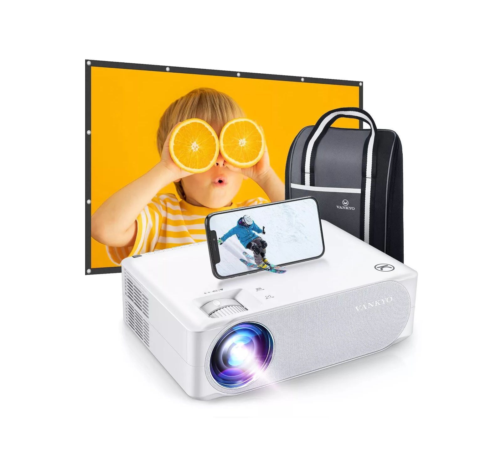 Проектор VANKYO Performance V630W Native 1080P Full HD с дополнительным экраном - White