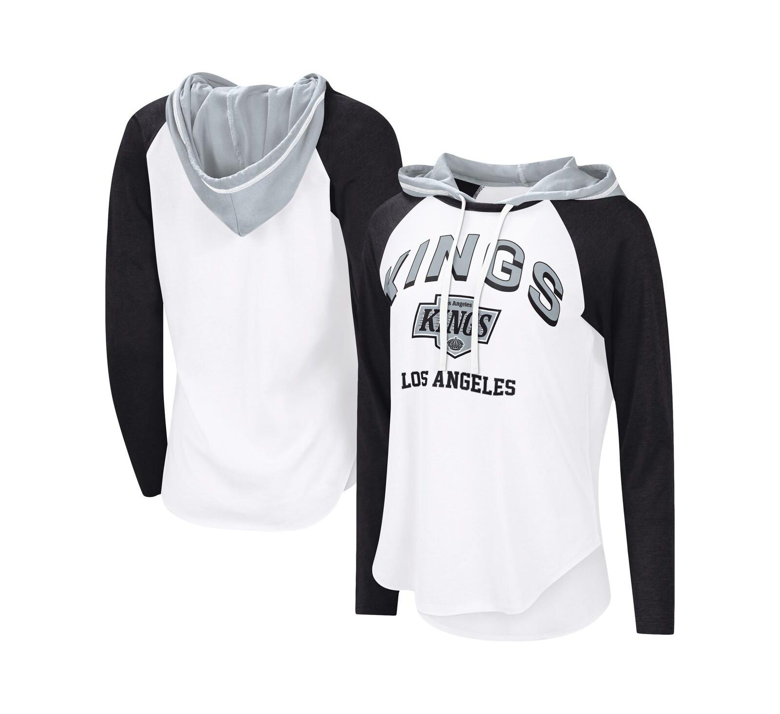 Женская толстовка G-III 4Her by Carl Banks White/Black Los Angeles Kings VIP Raglan Long Sleeve