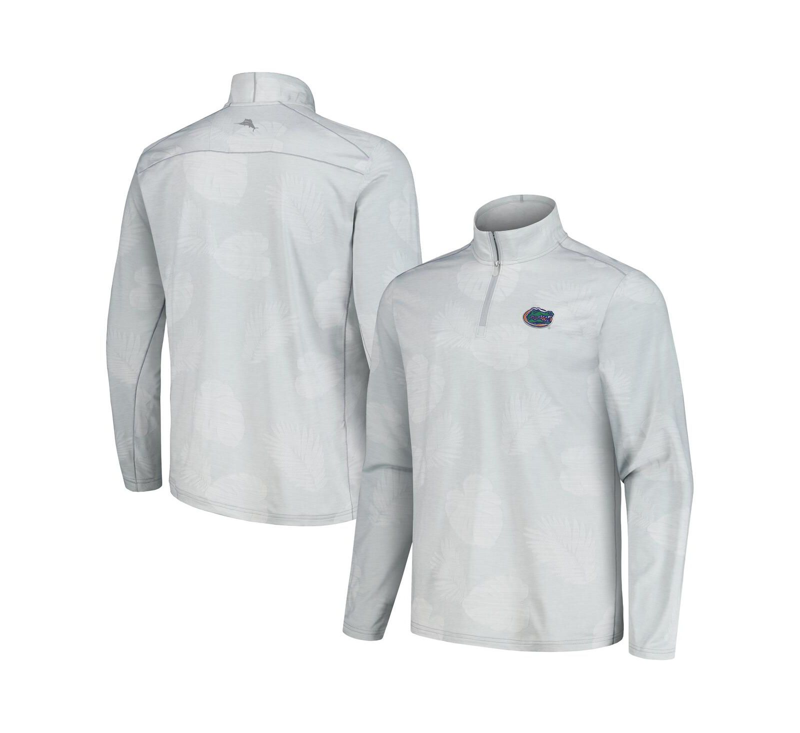 Tommy Bahama Men's Gray Florida Gators Delray Frond Island Zone Half-Zip Jacket