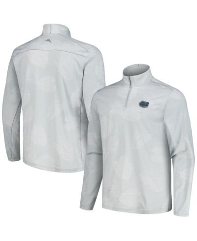 Tommy Bahama Men's Gray Florida Gators Delray Frond Island Zone Half-Zip Jacket