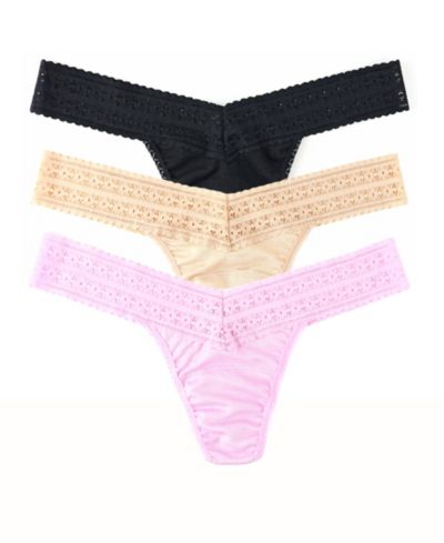 Трусики Hanky Panky Women's Dream Ease Low Rise Thong 3 Pack