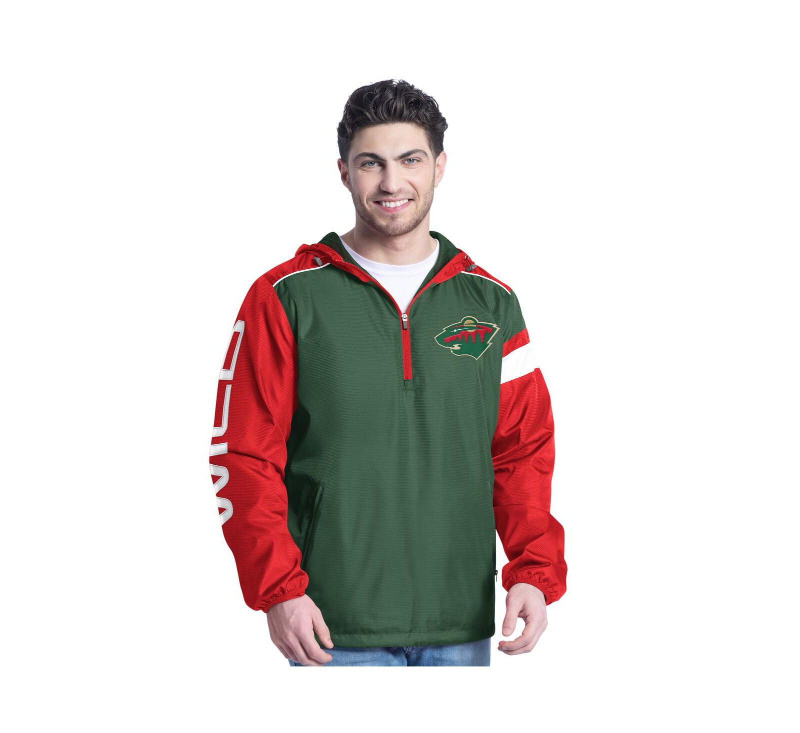 G-III Sports by Carl Banks Мужская толстовка на молнии Minnesota Wild Lateral Half-Zip