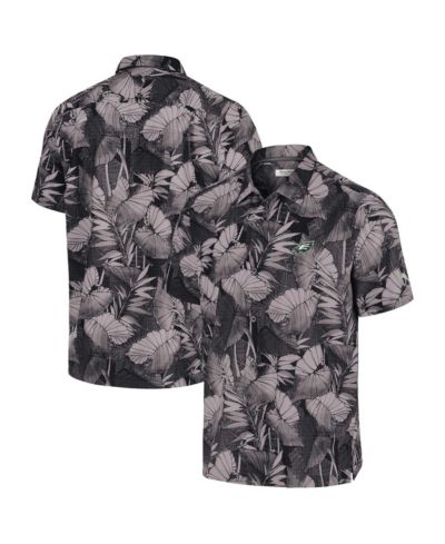 Tommy Bahama Men's Black Philadelphia Eagles Bahama Coast Nuevo Fronds Camp Button-Up Shirt