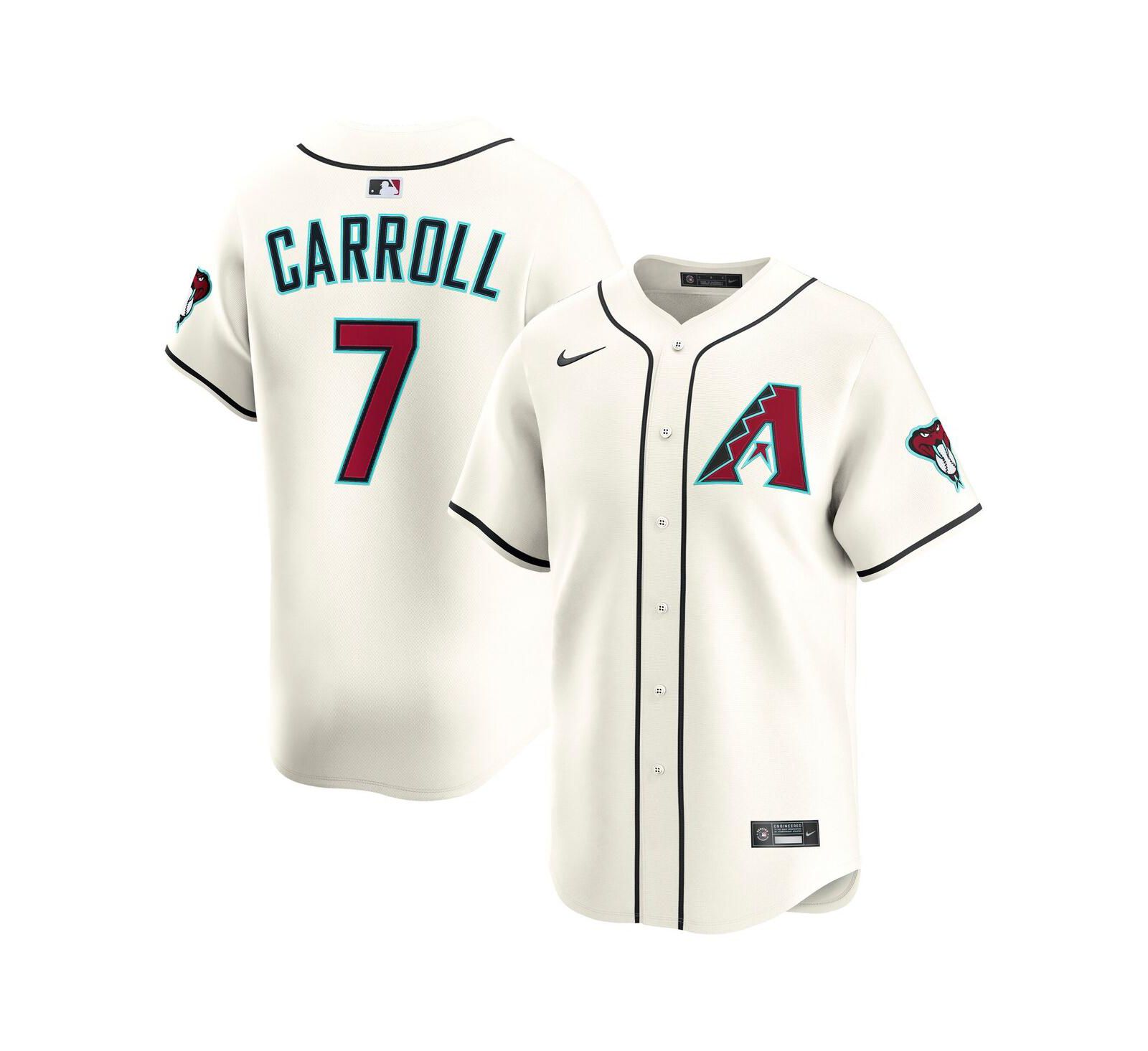 Мужская спортивная джерси Nike Cream Arizona Diamondbacks Home Limited Corbin Carroll