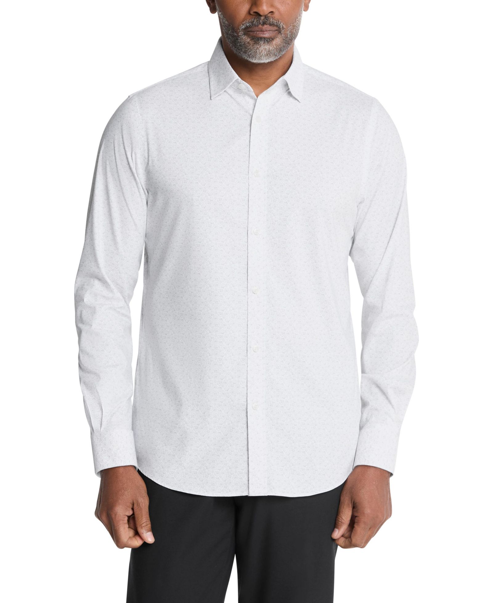 Мужская рубашка Michael Kors Eco Passport Stretch Untucked Slim Fit Dress Shirt