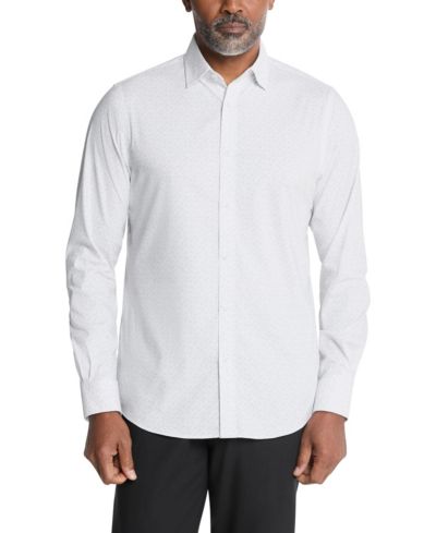Мужская рубашка Michael Kors Eco Passport Stretch Untucked Slim Fit Dress Shirt