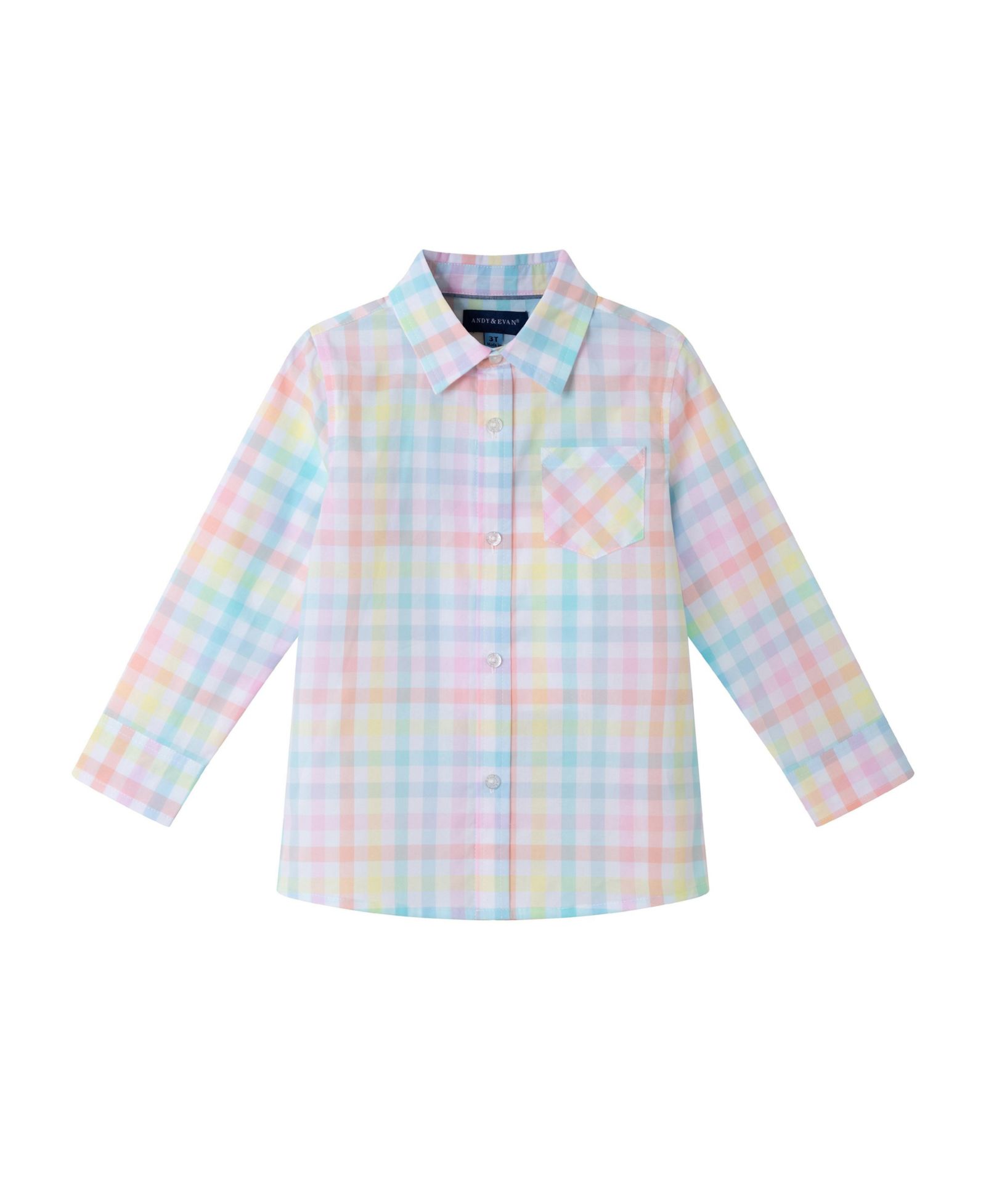 Andy & Evan рубашка Buttondown Multi Check для маленьких мальчиков