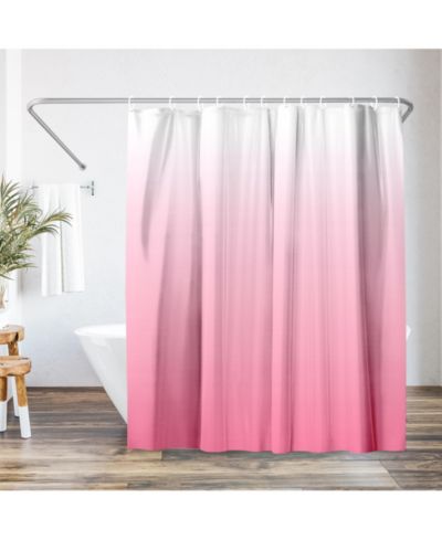 Americanflat 71x74 Ombre Pink Shower Curtain - Water Resistant - Polyester Fabric