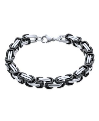 Bling Jewelry Браслет Byzantine Chain из стали и двухцветного металла