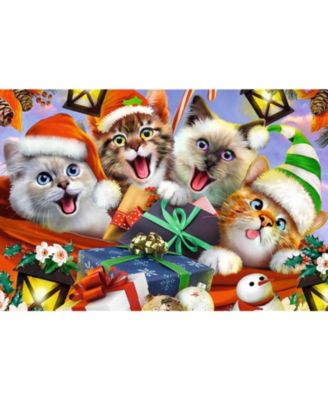 Trefl Wood Craft 501 Piece Wooden Puzzle - Festive Cats