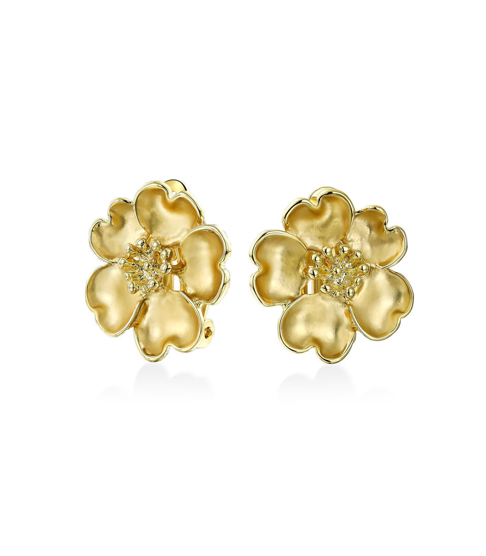 Серьги Bling Jewelry с кубическим цирконием CZ в форме сердца и цветов