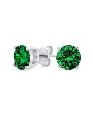 Bling Jewelry серьги-гвоздики с кубическим цирконием.925 Sterling Silver 7MM