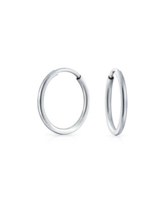 Bling Jewelry Минималистичные серьги-кольца из стерлингового серебра