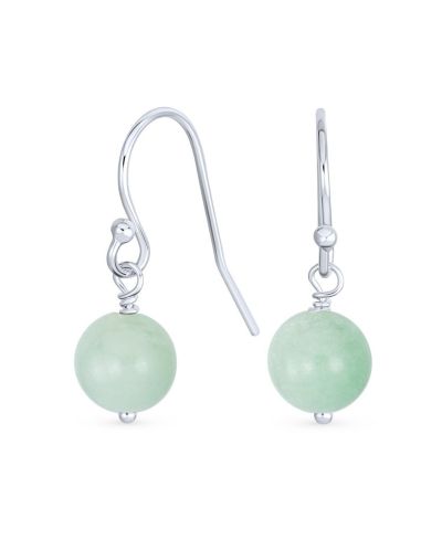 Bling Jewelry серьги-подвески с шариками 8MM из стерлингового серебра .925 с зеленой малахитовой краской, крючок