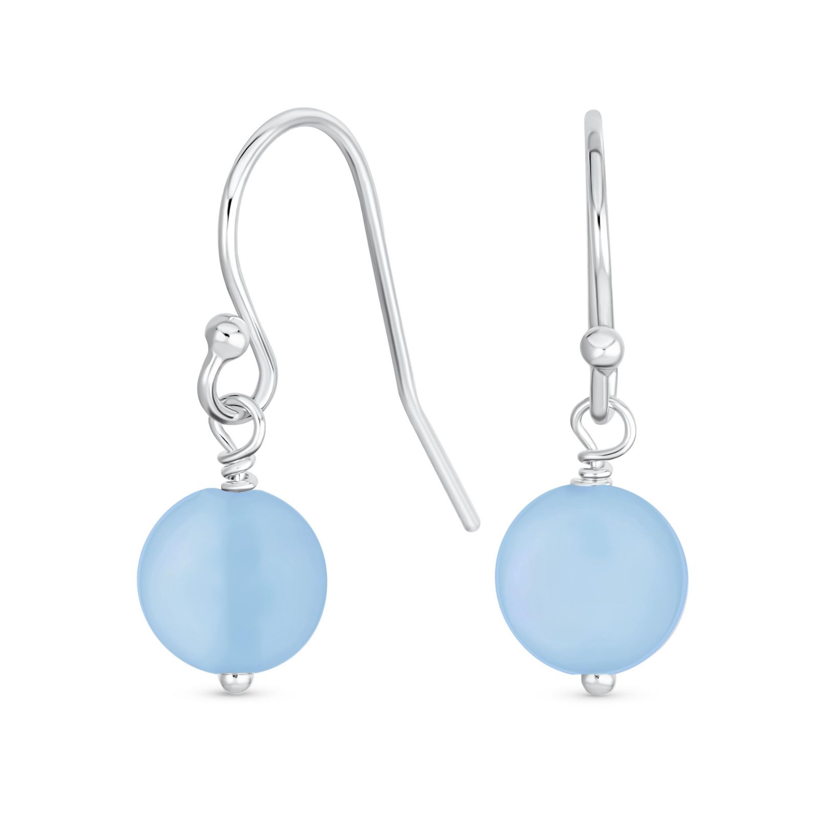 Bling Jewelry серьги-подвески с шариками 8MM из стерлингового серебра .925 с зеленой малахитовой краской, крючок