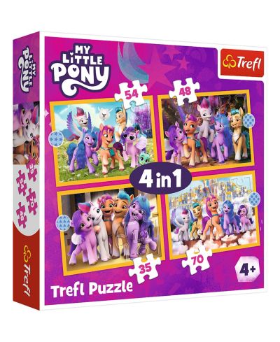 Trefl My Little Pony Meet the Ponies 4 in 1 Puzzle, Ages 4+