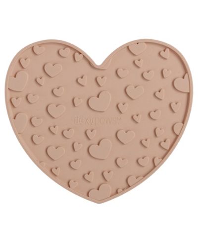 Enrichment Lick Mat: Blush Pink Heart