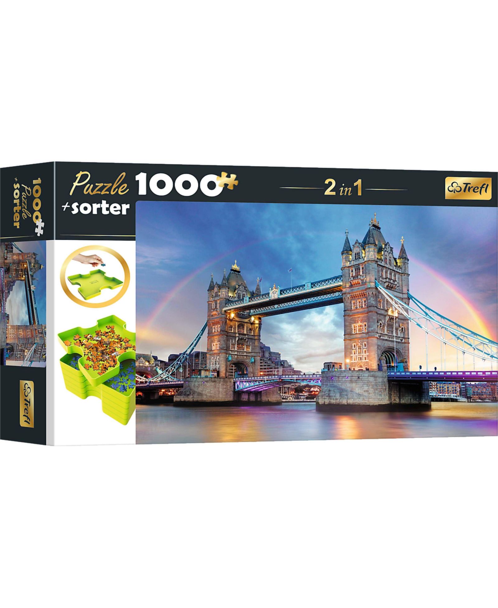 Пазл Trefl Red 1000 Piece & Sorter - Rainbow over Tower Bridge