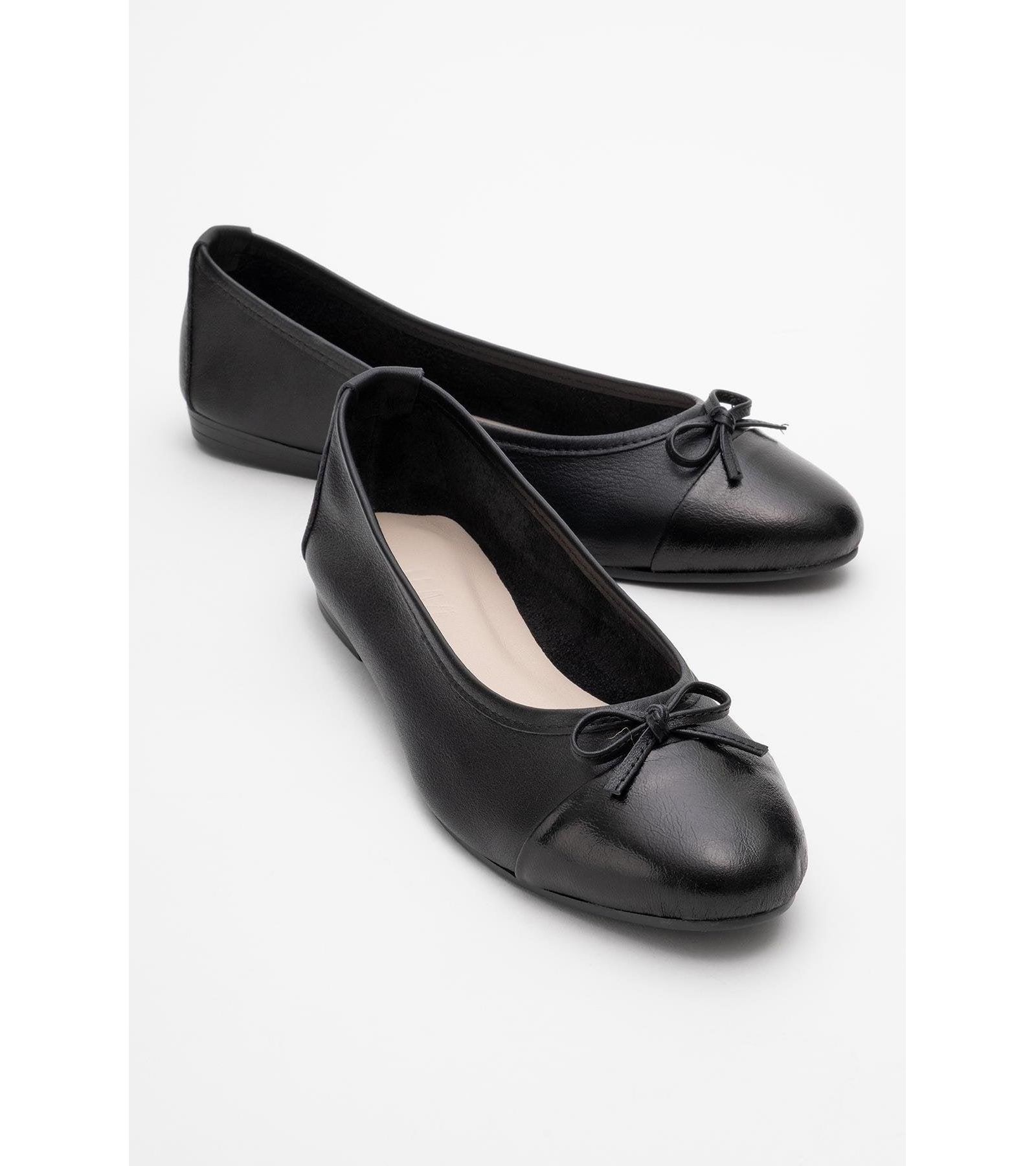 Forever & Always Shoes women Rayne Cap Toe Leather Ballet Flats