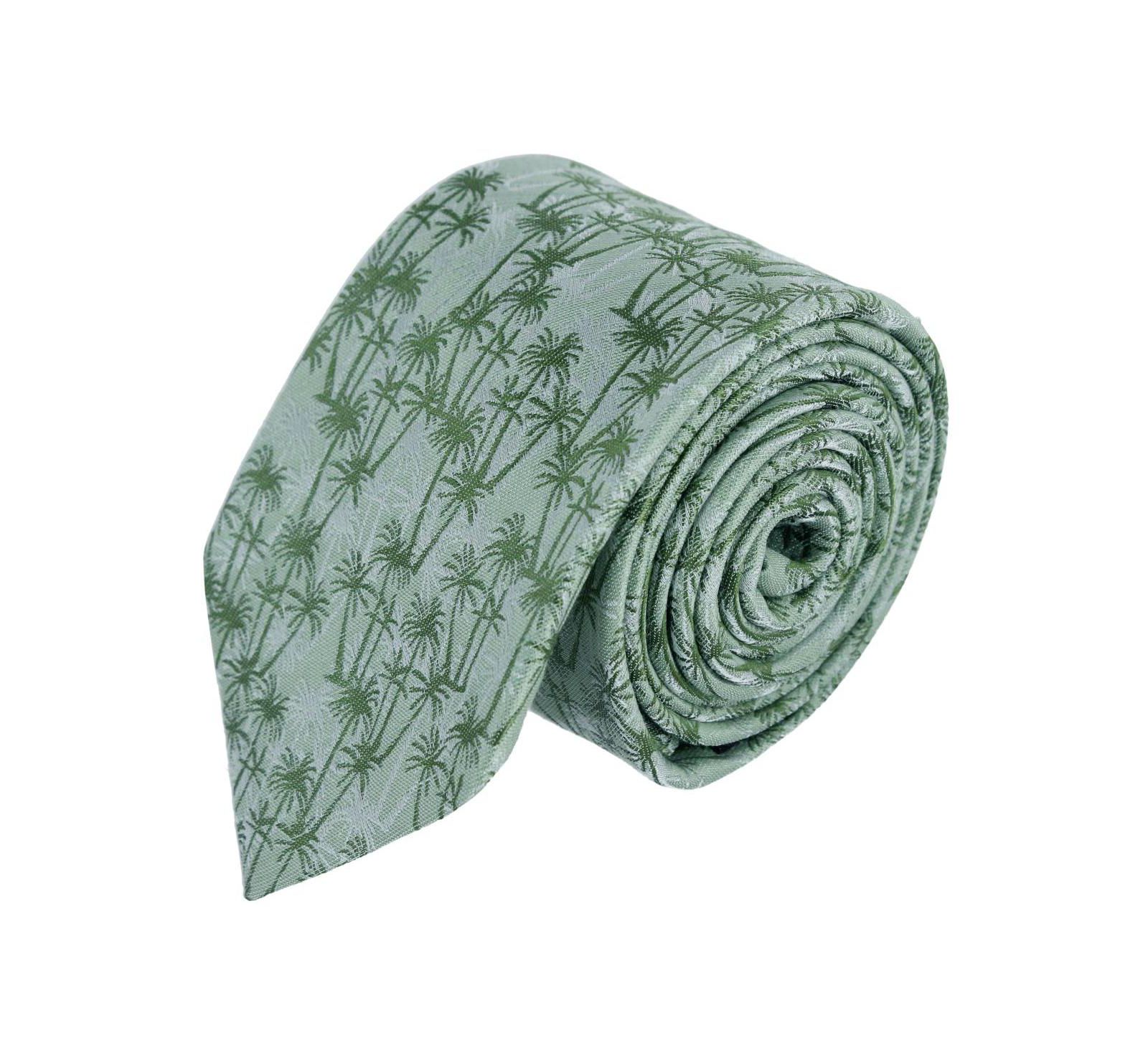 TRAFALGAR Men's Nohea Palm Tree Linen Blend Novelty Necktie