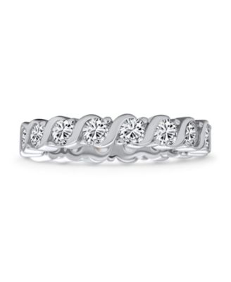 Кольцо Bling Jewelry Cubic Zirconia Stackable CZ Eternity из Sterling Silver