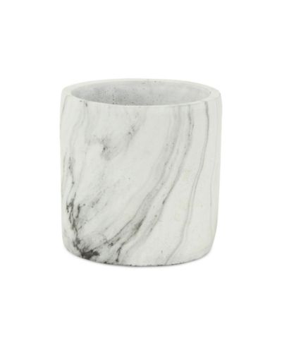 Slickblue Marbleized Ceramic Round Planter - Elegant Pot for Indoor & Outdoor Gardens  5.75x5.75x5.75 inches