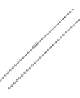 Bling Jewelry Thin Minimalist 1.5MM Stationary Ball Saturn Chain Necklace Black Silver Gold Plated Stainless Steel 16 18 20 24 30 Inch