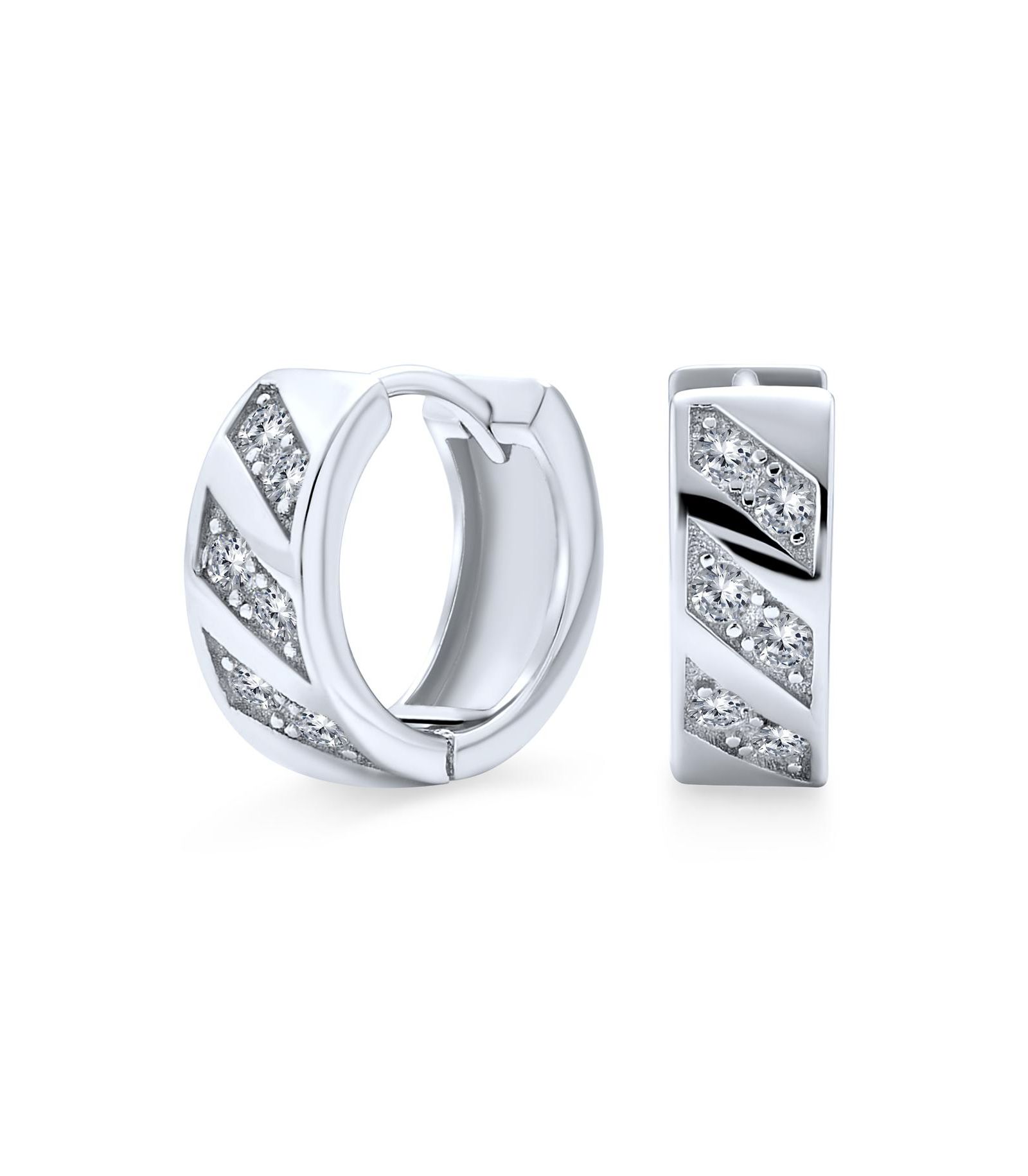 Серьги-кольца Bling Jewelry Twist Stripe
