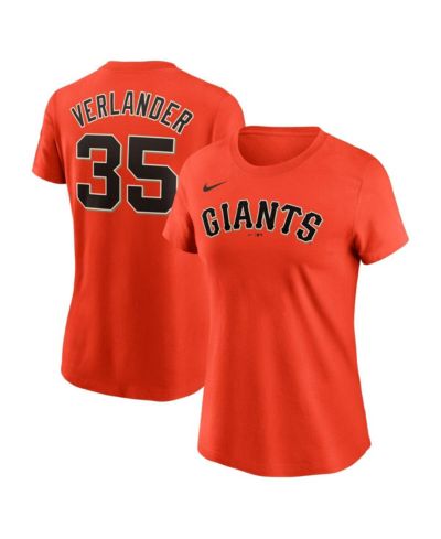 Женская футболка Nike Justin Verlander Orange San Francisco Giants Fuse Name & Number