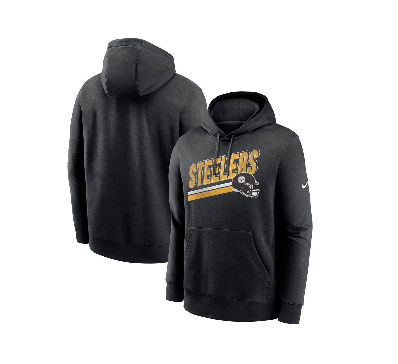Мужское худи Nike Club Fleece Pullover Black Pittsburgh Steelers