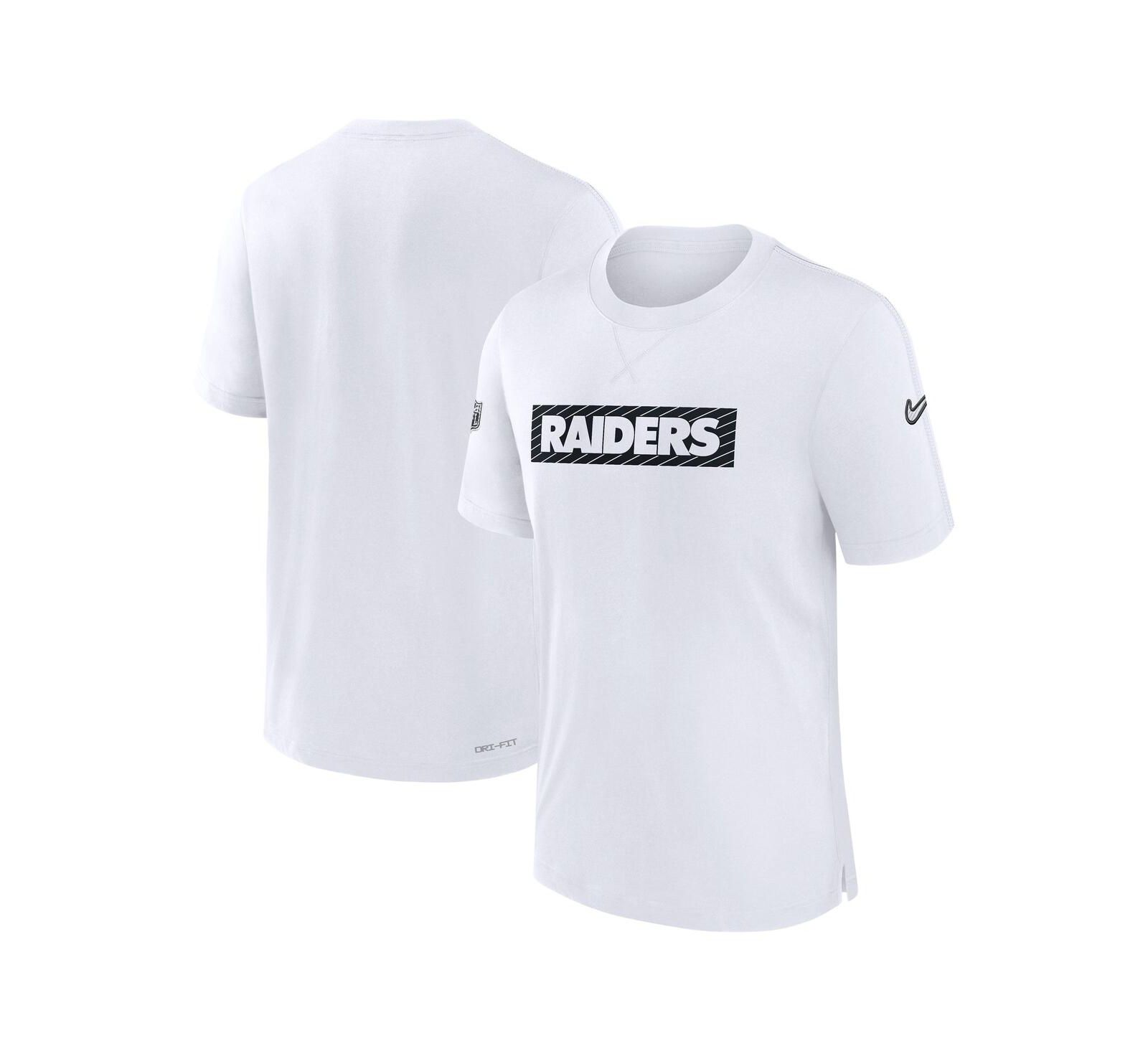 Nike Мужская футболка Las Vegas Raiders Sideline Player Performance, белая