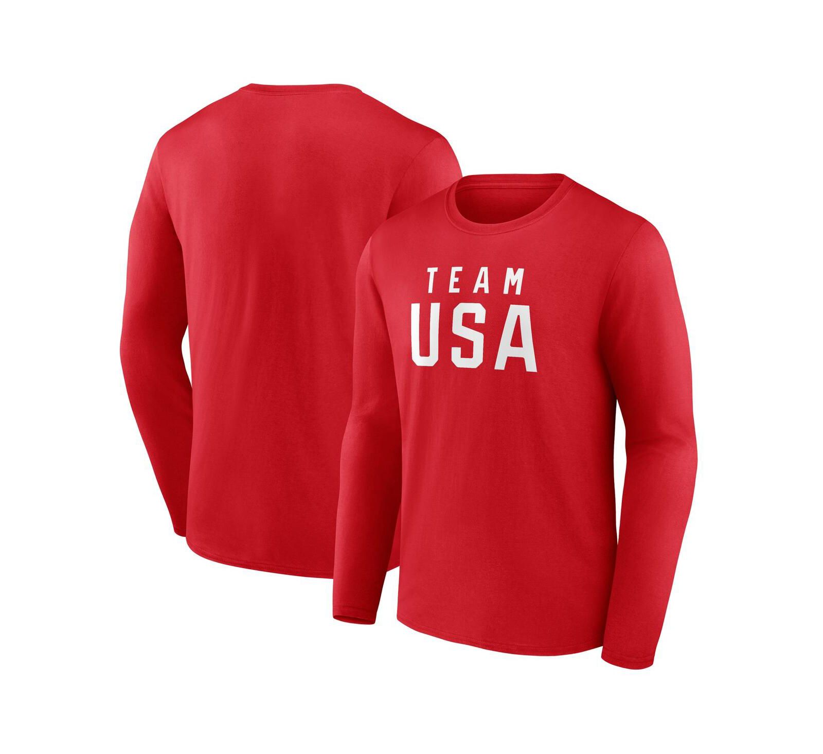 Fanatics Мужская футболка Team USA Red Long Sleeve