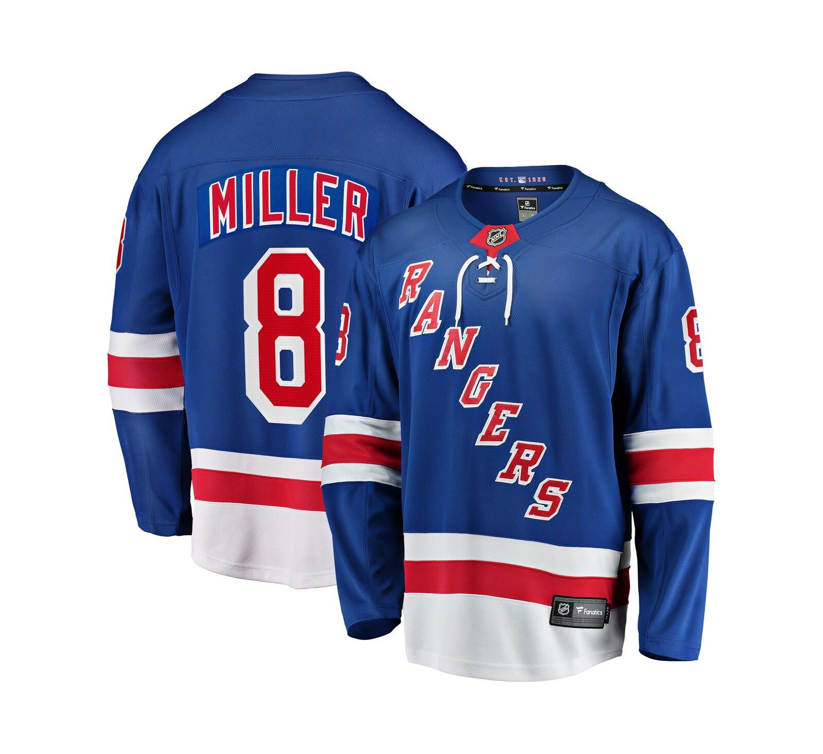 Fanatics Men's J.T. Miller Blue New York Rangers Home Breakaway Jersey