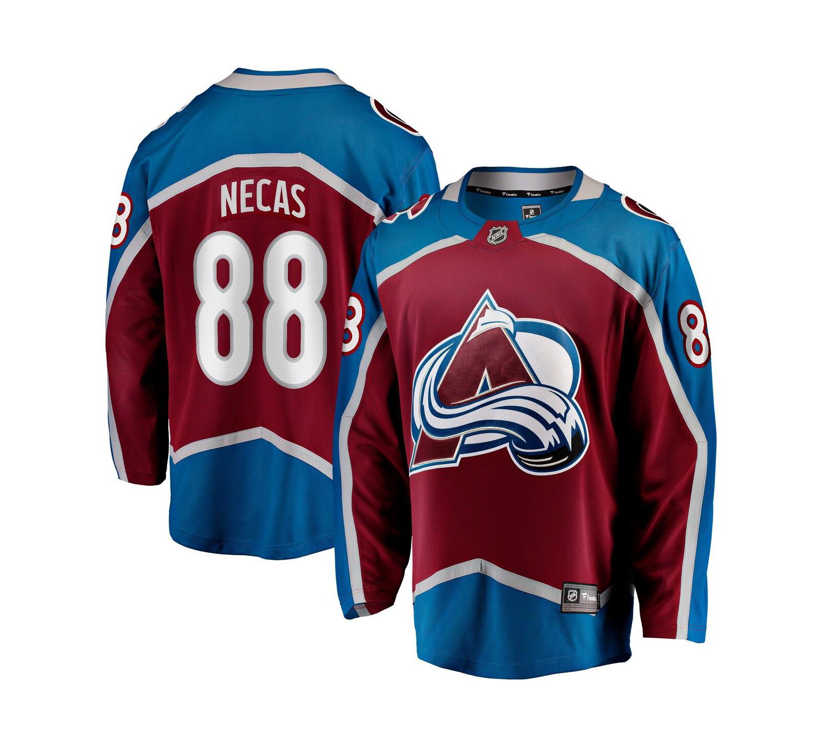 Мужская джерси Fanatics Martin Necas Burgundy Colorado Avalanche Breakaway Player