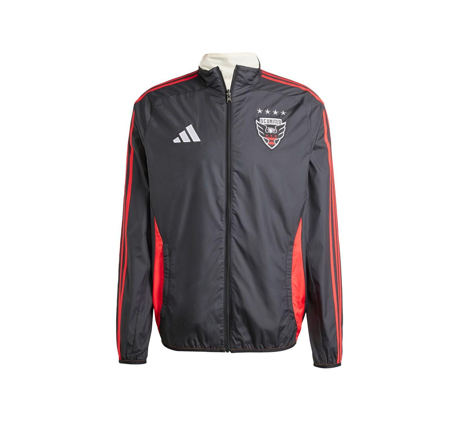 adidas Мужская двусторонняя куртка D.C. United 2025 Anthem с молнией