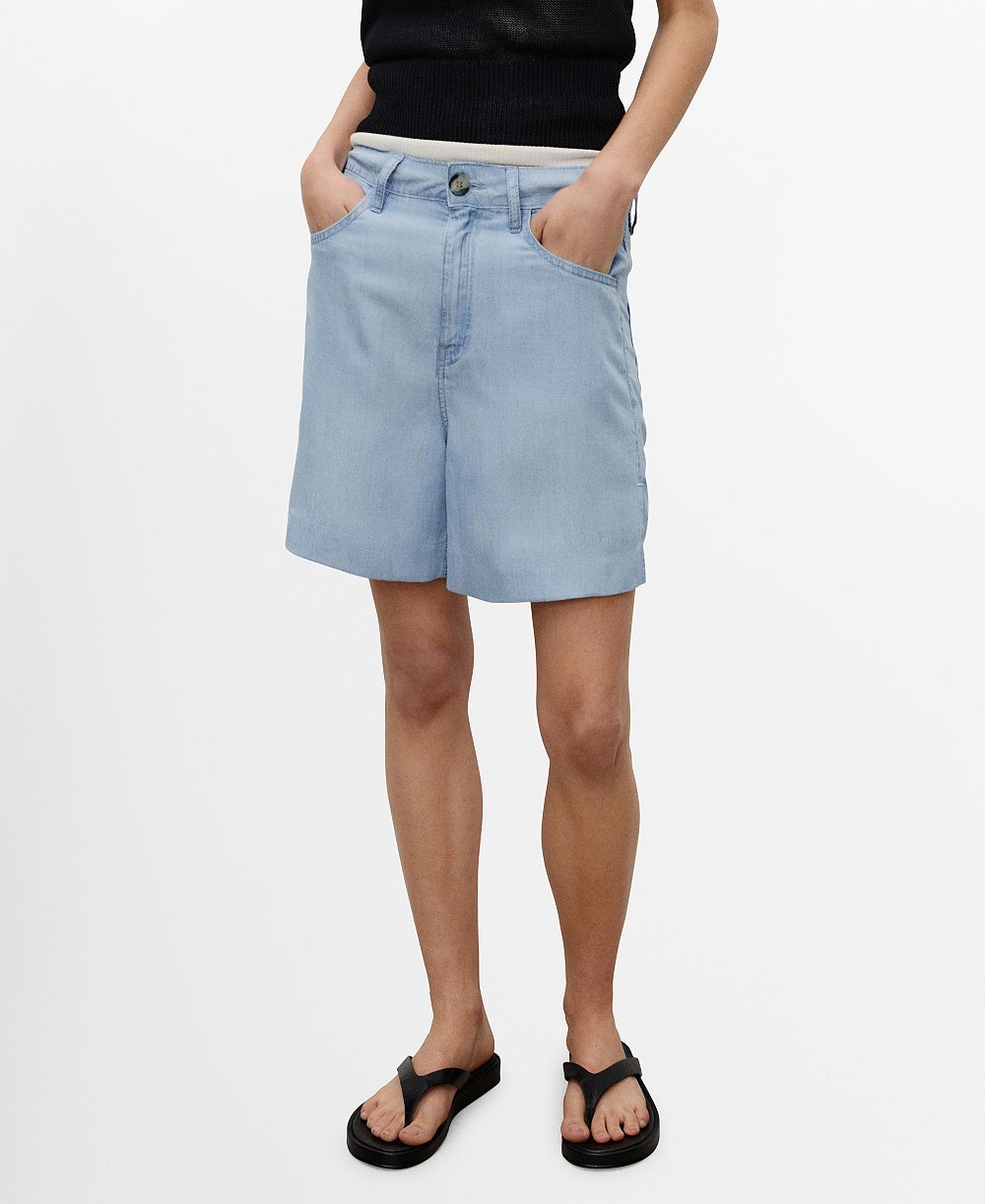 Шорты Mango Women's Straight Lyocell Bermuda