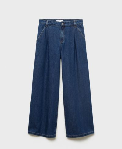 Женские широкие брюки Mango Pleated