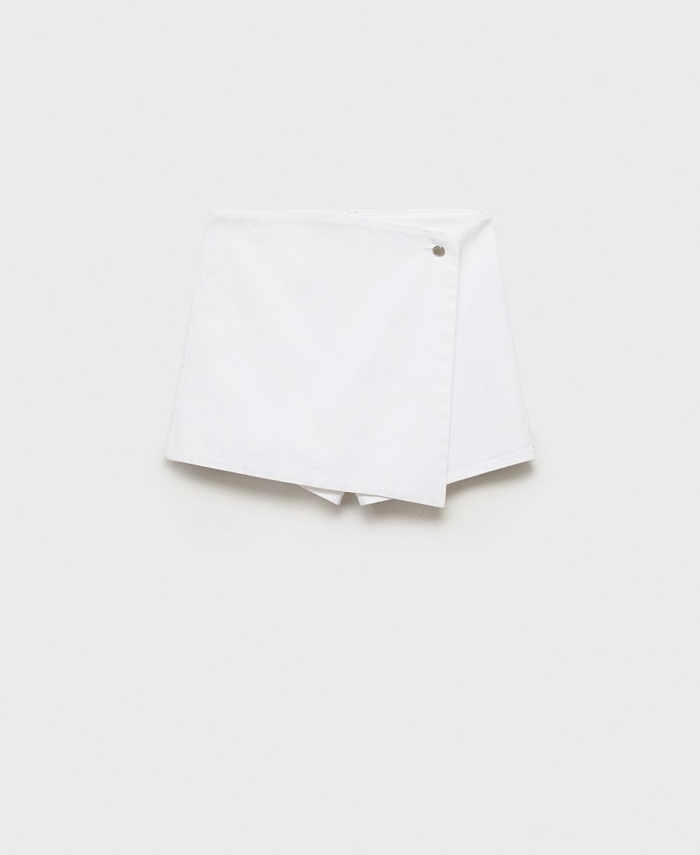 Mango Women's Wrapped Denim Skort