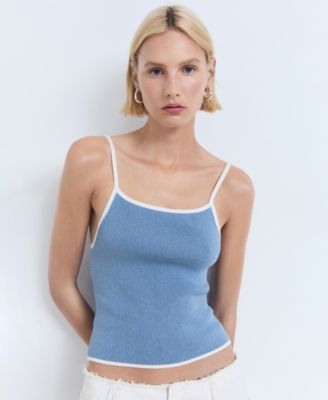 Женский трикотажный топ Mango Contrasting Trim