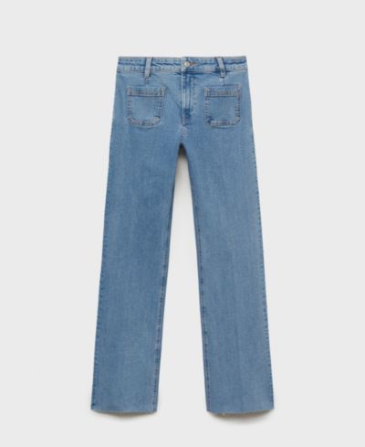 Женские укороченные джинсы Mango Women's Pockets Flared Cropped Jeans