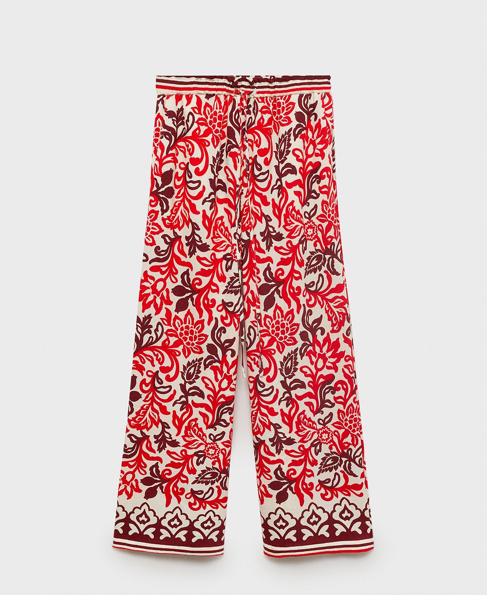 Mango Women's Flowy Printed Pants