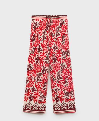 Mango Women's Flowy Printed Pants