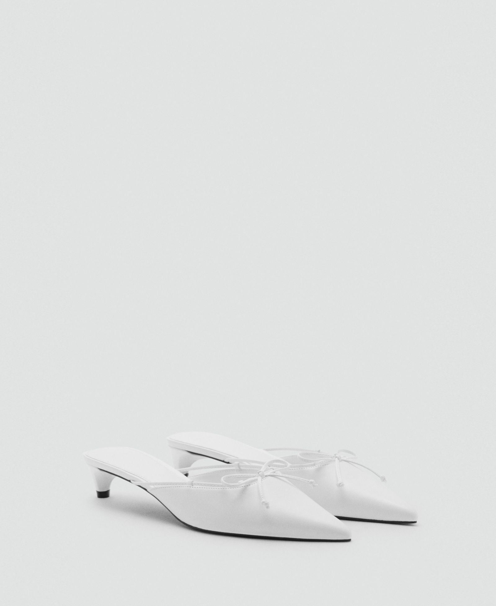 Mango Women's Bow Detail Kitten Shoes