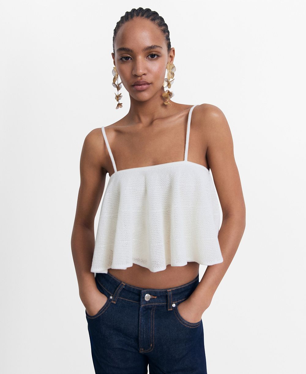 Топ Mango Women's Ruffle Knit