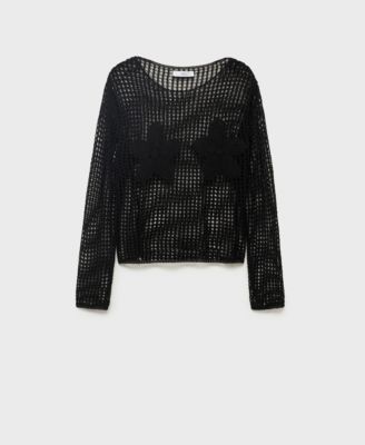 Mango Women's Knit Embroidered Sweater