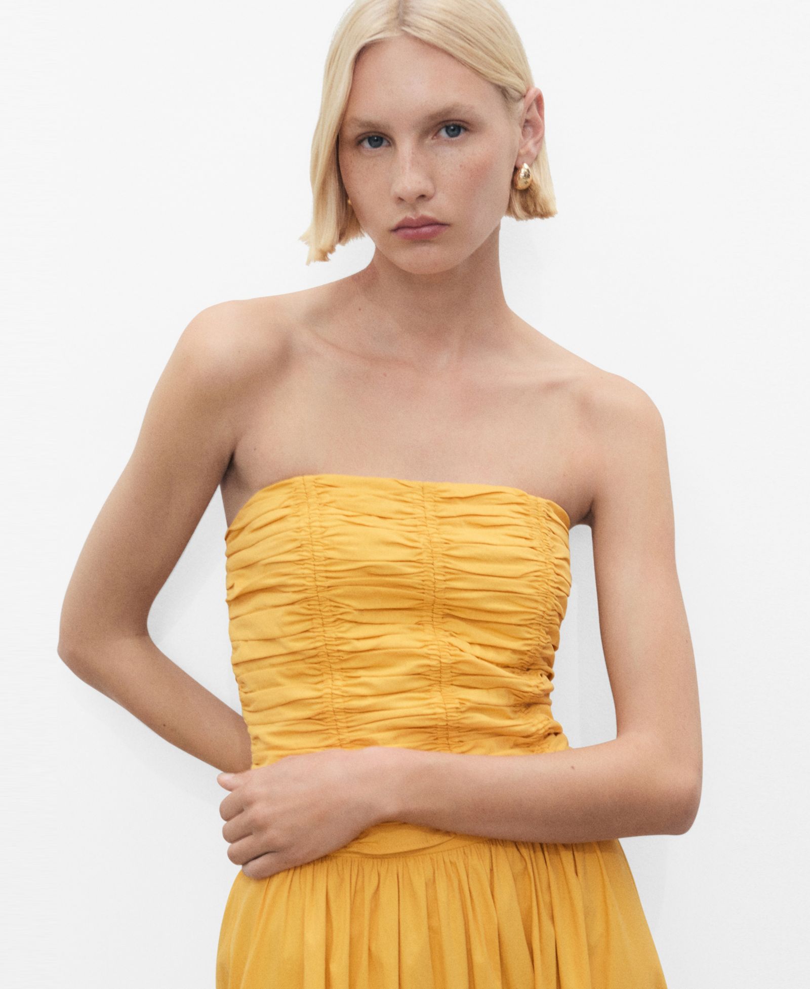 Топ Mango Women's Ruched Strapless