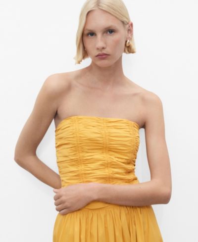 Топ Mango Women's Ruched Strapless