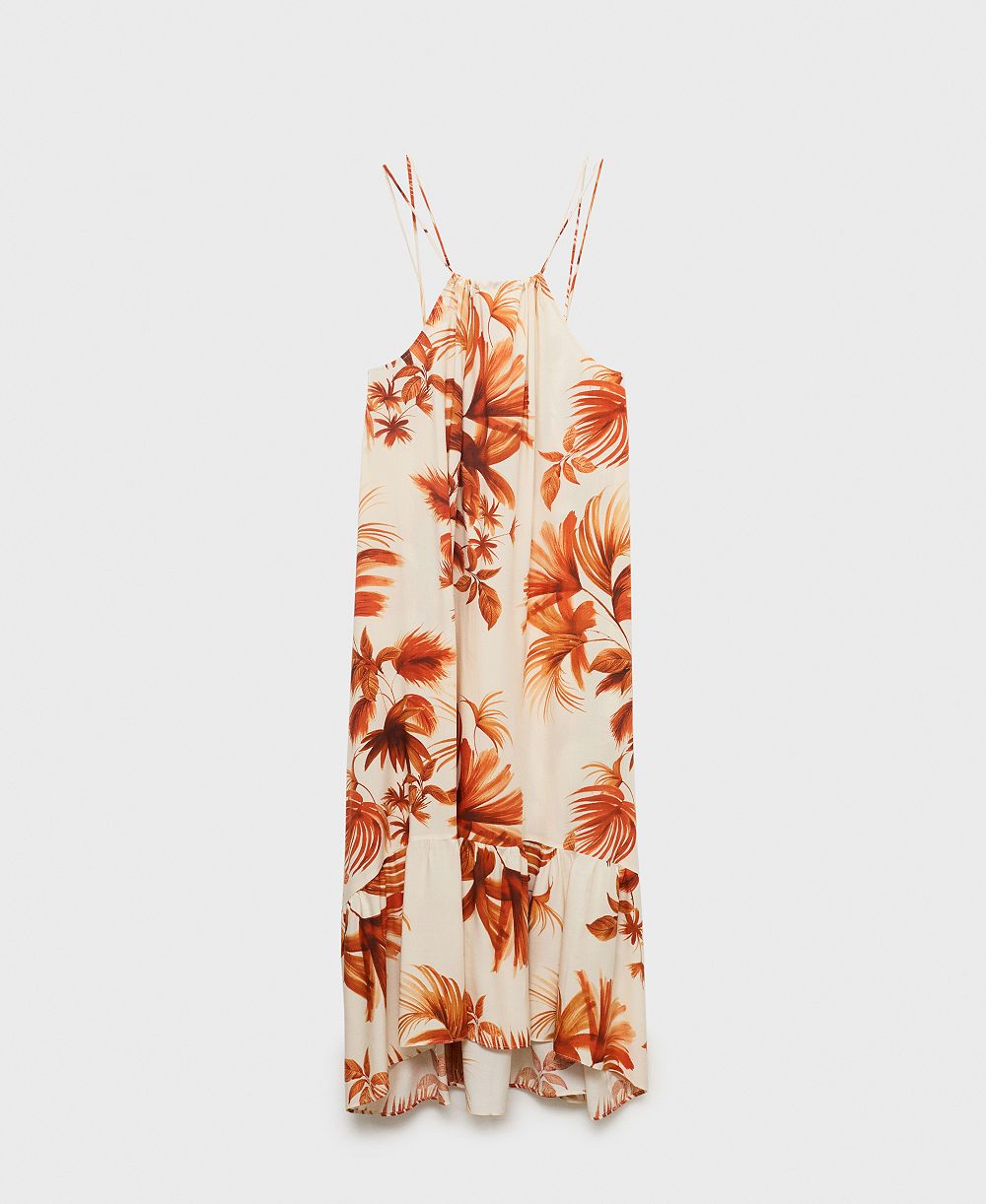 Женское платье Mango Palm Print Halter