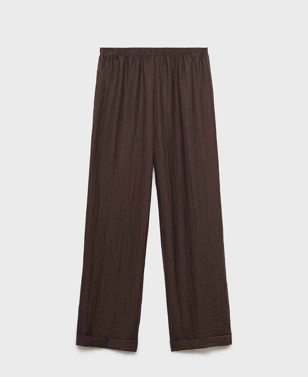 Mango Women's Elastic Waistband Lyocell Pants